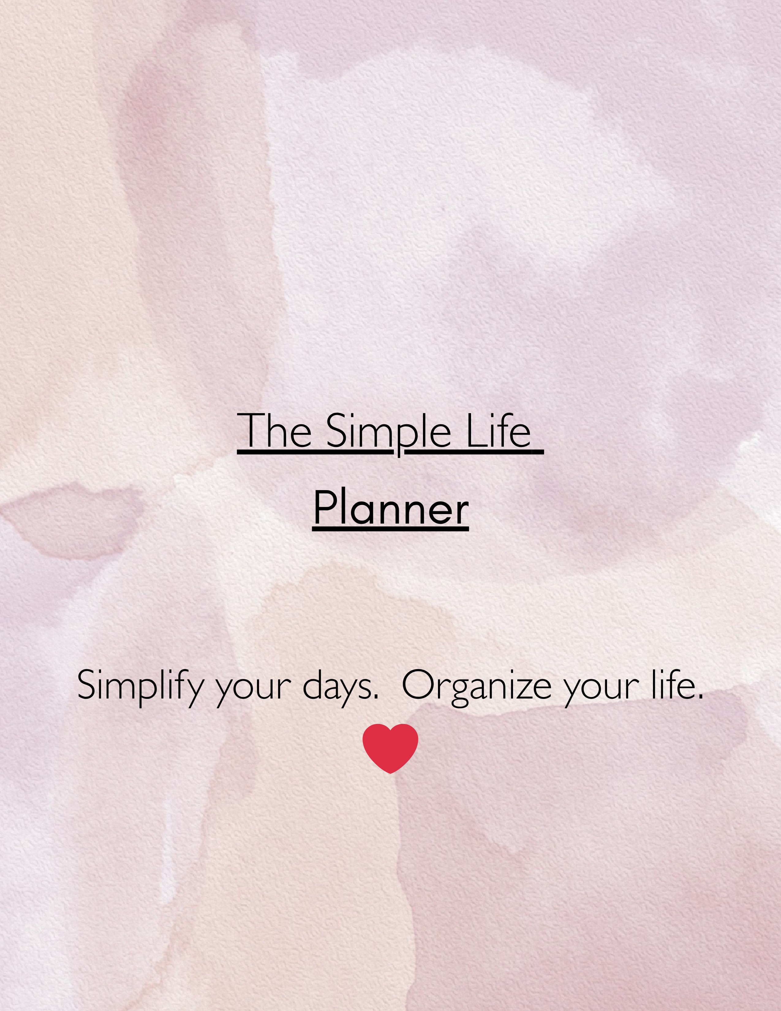 Simple Life Planner Printable | Minimalist Daily, Weekly & Monthly Planner | Goal, Habit & Budget Tracker