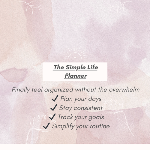 Simple Life Planner Printable | Minimalist Daily, Weekly & Monthly Planner | Goal, Habit & Budget Tracker