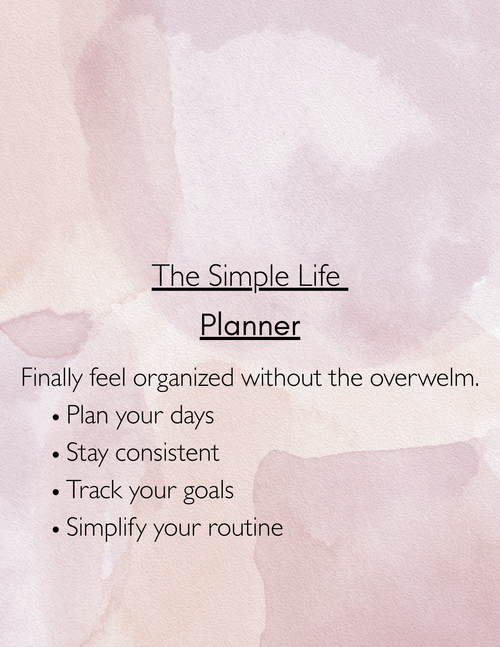 Simple Life Planner Printable | Minimalist Daily, Weekly & Monthly Planner | Goal, Habit & Budget Tracker