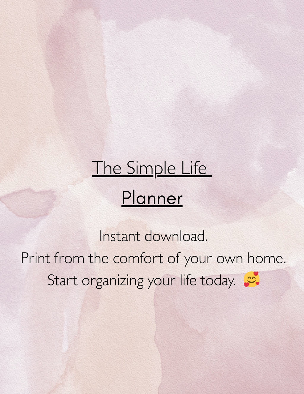 Simple Life Planner Printable | Minimalist Daily, Weekly & Monthly Planner | Goal, Habit & Budget Tracker