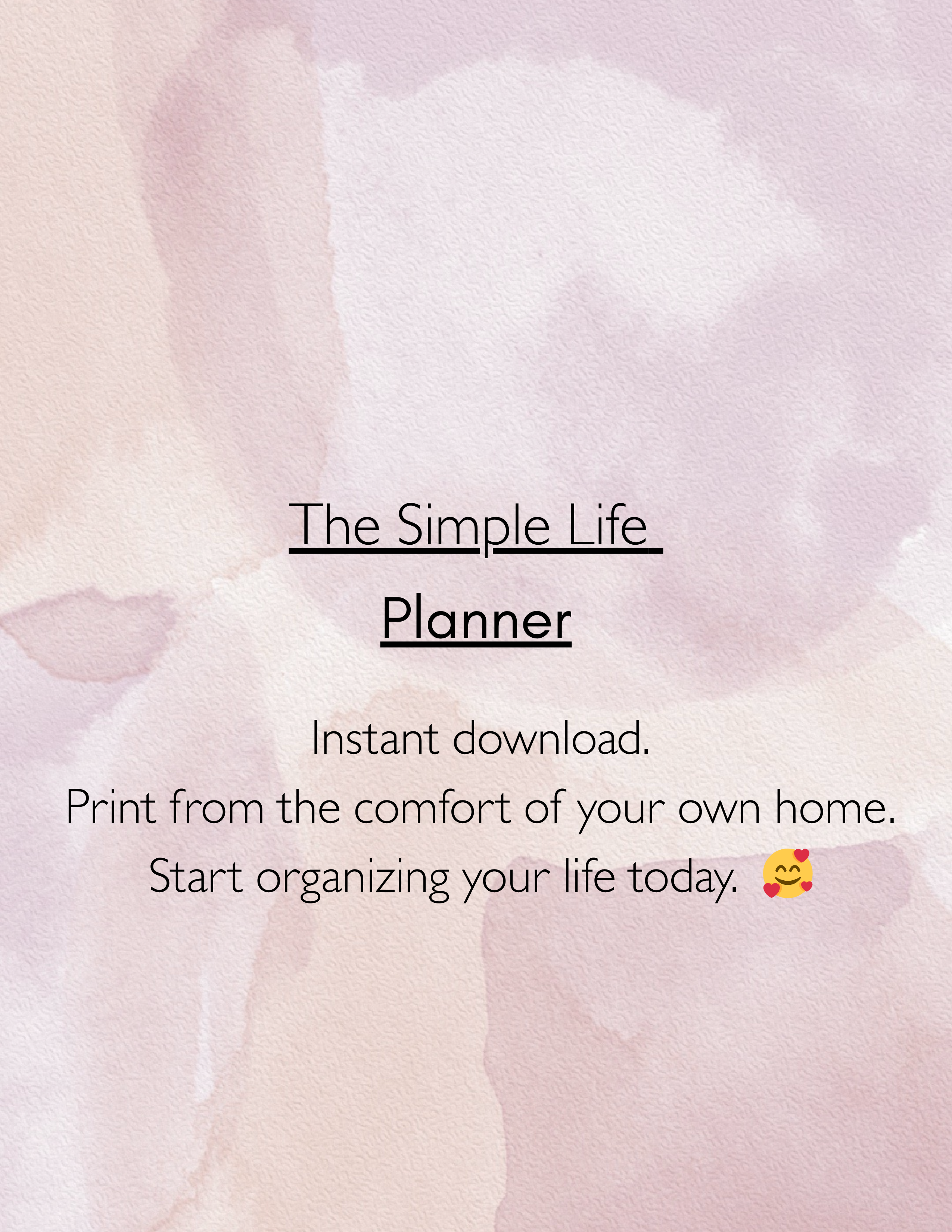 Simple Life Planner Printable | Minimalist Daily, Weekly & Monthly Planner | Goal, Habit & Budget Tracker